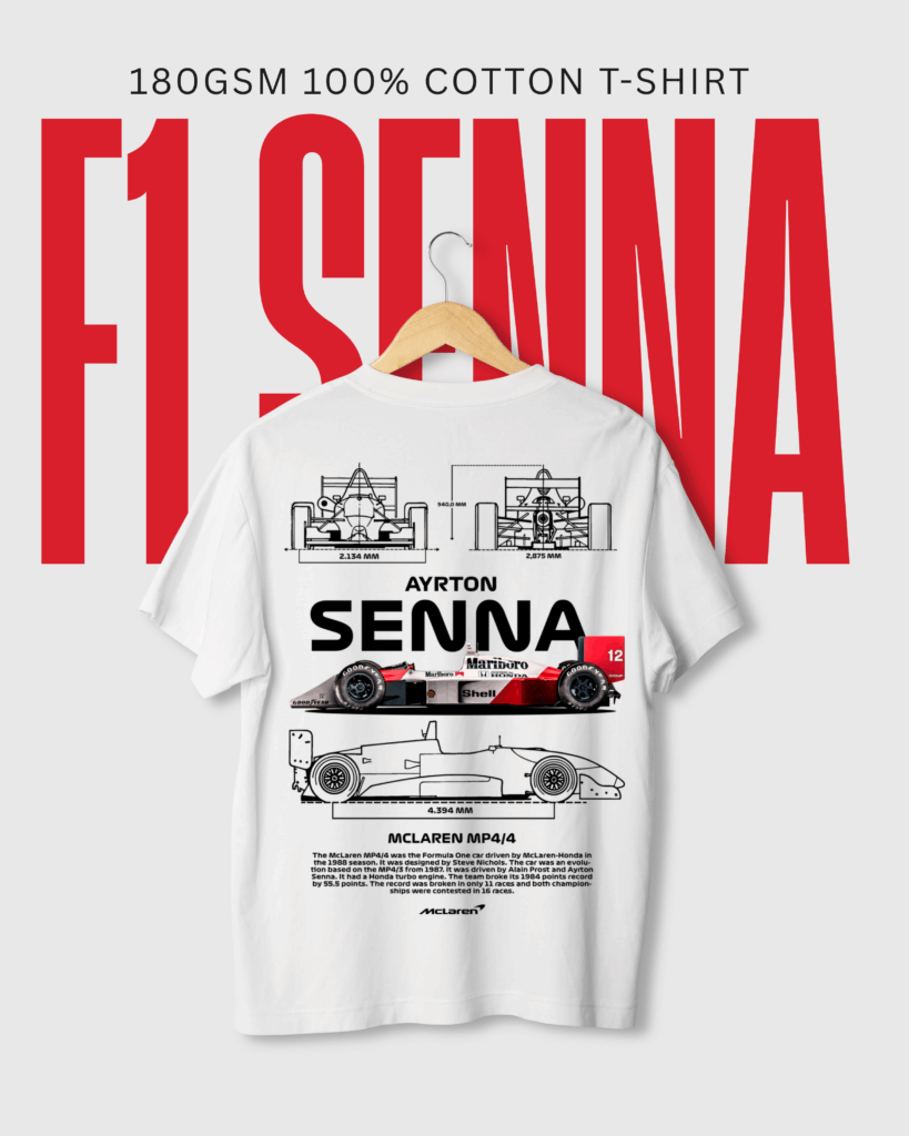 Ayrton Senna MP4/4 Cotton Tee